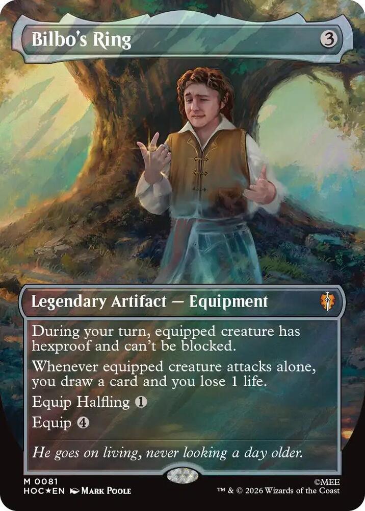 Bilbo's Ring (Borderless) (Surge Foil) (81) [The Hobbit: Eternal-Legal]