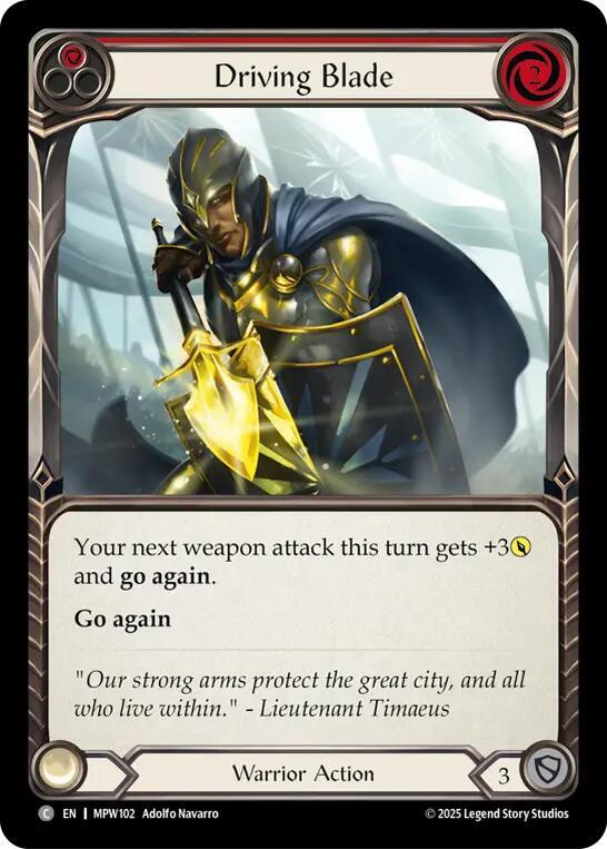 Driving Blade (Red) (MPW102) [Mastery Pack Warrior]