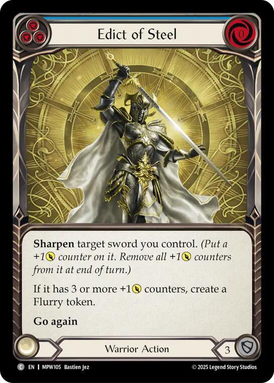 Edict of Steel (Blue) (MPW105) [Mastery Pack Warrior]