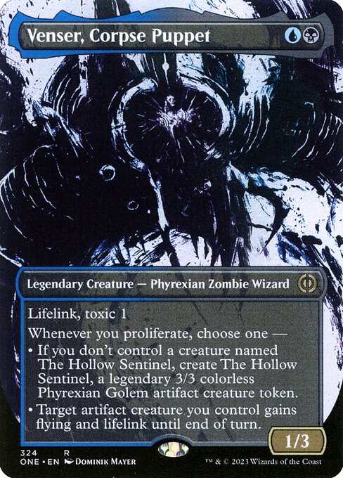 Venser, Corpse Puppet (324) [Phyrexia: All Will Be One] [Showcase, Borderless]