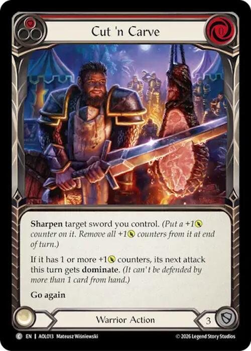 Cut 'n Carve (Red) (AOL013) [Armory Deck: Olympia]