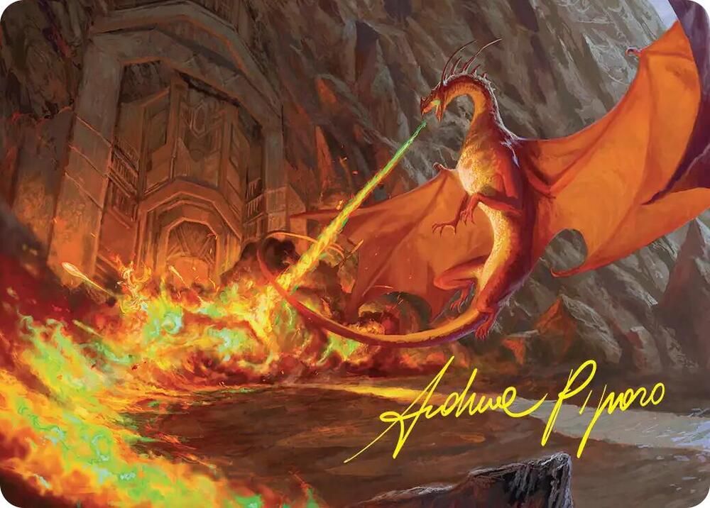 Smaug's Fury Art Card (Gold-Stamped Signature) (18) [The Hobbit Art Series]