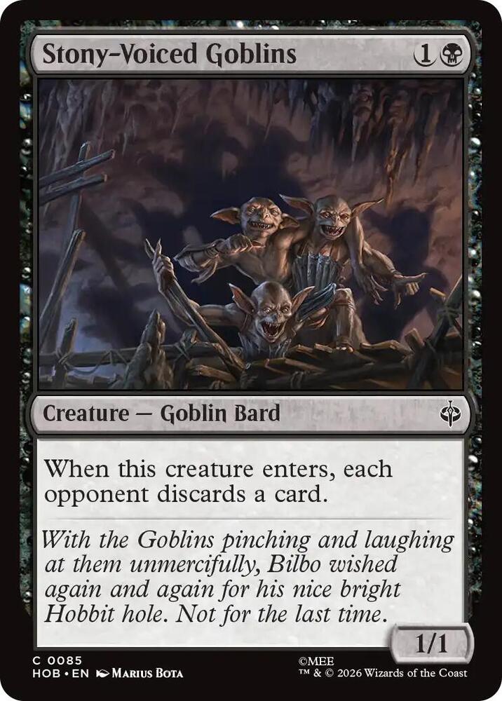 Stony-Voiced Goblins (85) [The Hobbit]