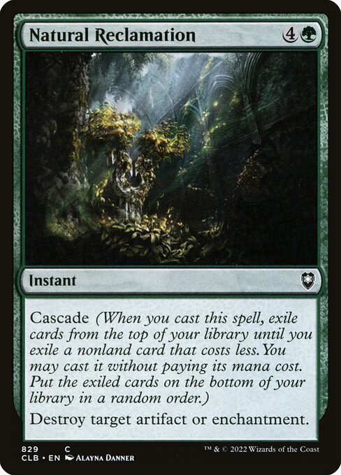 Natural Reclamation (829) [Commander Legends: Battle for Baldur's Gate]