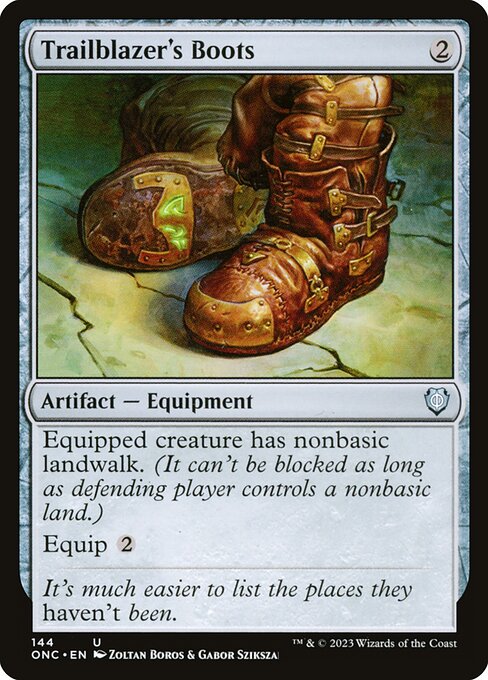 Trailblazer's Boots (144) [Phyrexia: All Will Be One Commander]