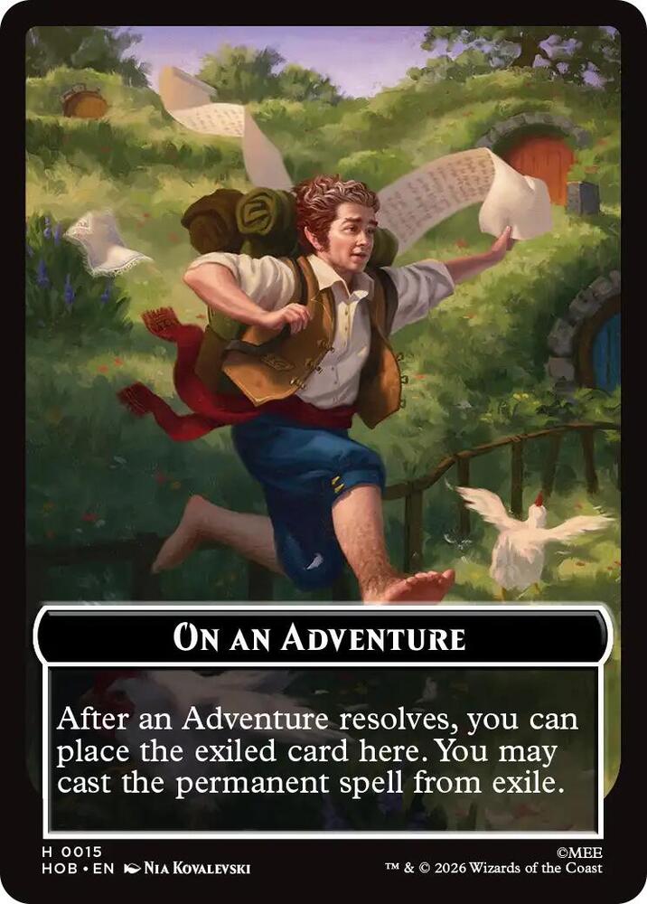 On an Adventure // Enduring Story Double Sided Token (15 // 14) [The Hobbit]