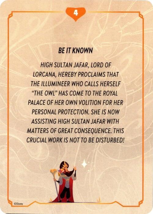 Reign of Jafar Lore Card (4 of 19) [Reign of Jafar]