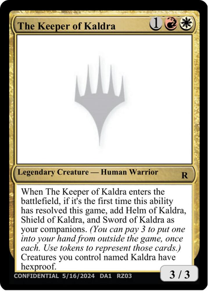 The Keeper of Kaldra [Un-Known Event Playtest Cards]