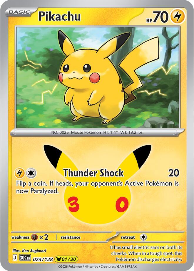 Pikachu - 023/128 [ME: 30th Celebration]
