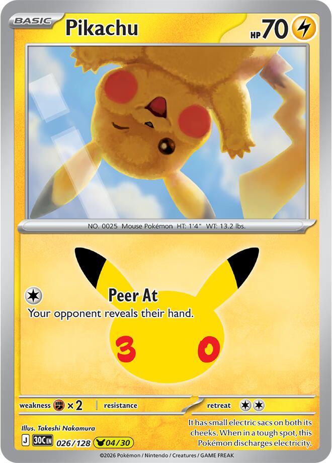 Pikachu - 026/128 [ME: 30th Celebration]