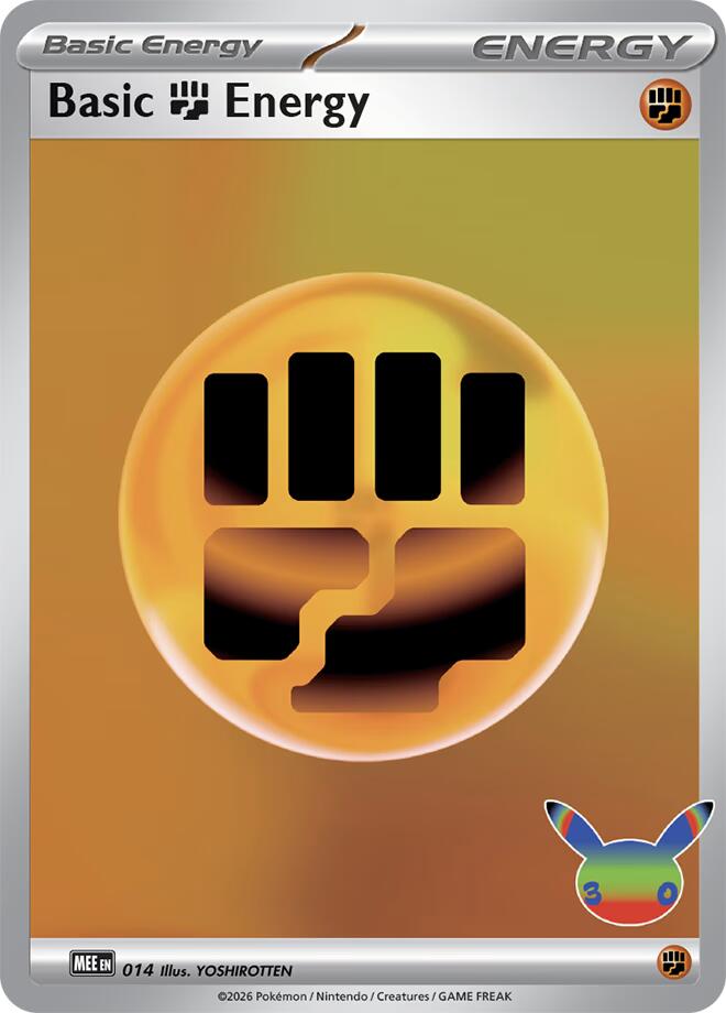 Basic Fighting Energy - 014 (30th Celebration) [MEE: Mega Evolution Energies]