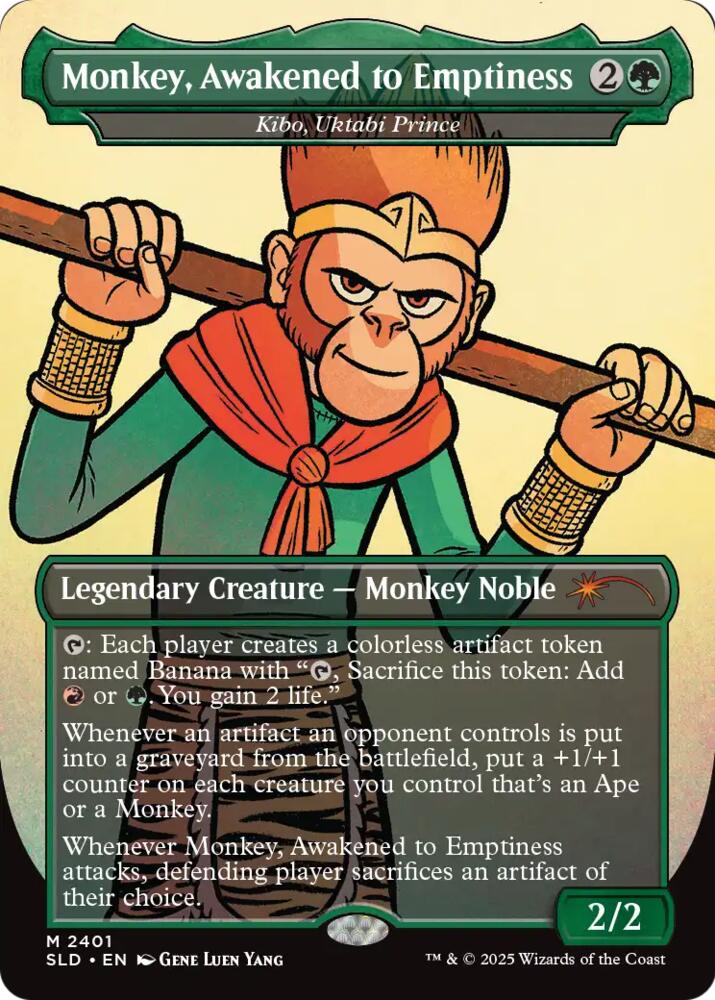 Monkey, Awakened to Emptiness - Kibo, Uktabi Prince (2401) [Secret Lair Drop]