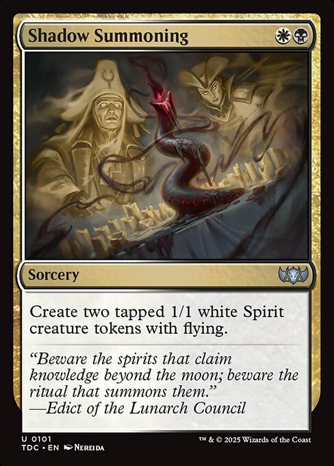 Shadow Summoning (101) [Tarkir: Dragonstorm Commander]