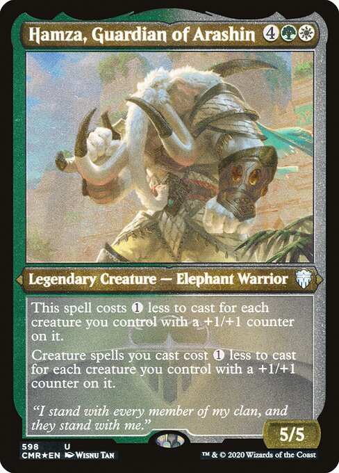 Hamza, Guardian of Arashin (598) [Commander Legends] [Etched]