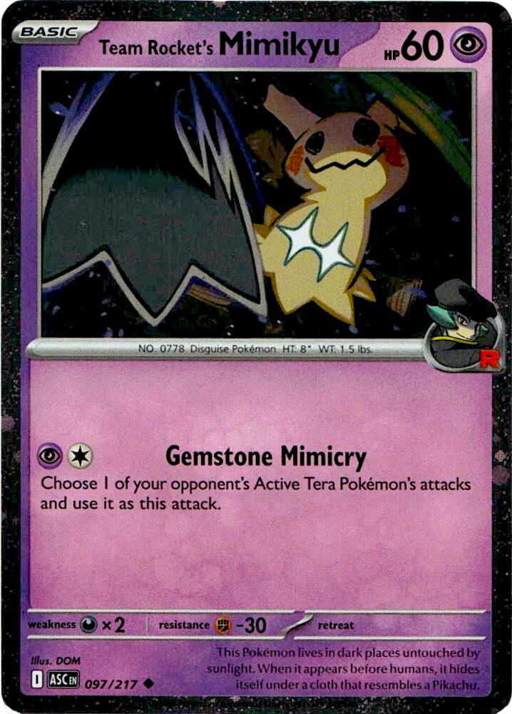 Team Rocket's Mimikyu - 097/217 (Cosmos Holo) [Blister Exclusives]