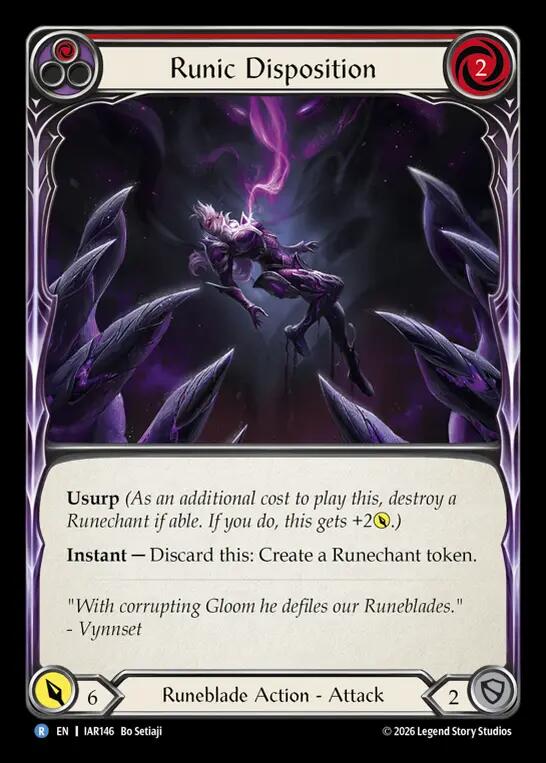 Runic Disposition (Red) (IAR146) [Usurp the Shadow Throne]