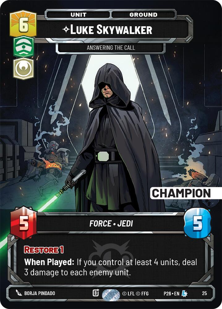 Luke Skywalker -  Answering the Call (Champion) (22) [Sector and Regional Promos: Season 2]