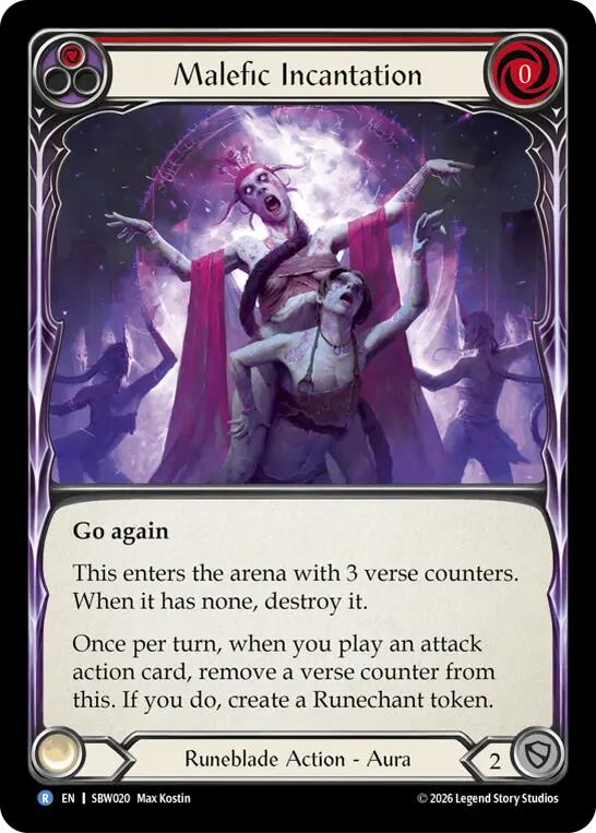 Malefic Incantation (Red) (SBW020) [Silver Age: Usurp the Shadow Throne]