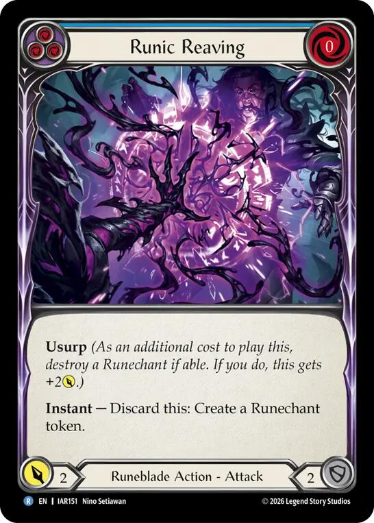 Runic Reaving (Blue) (IAR151) [Usurp the Shadow Throne]