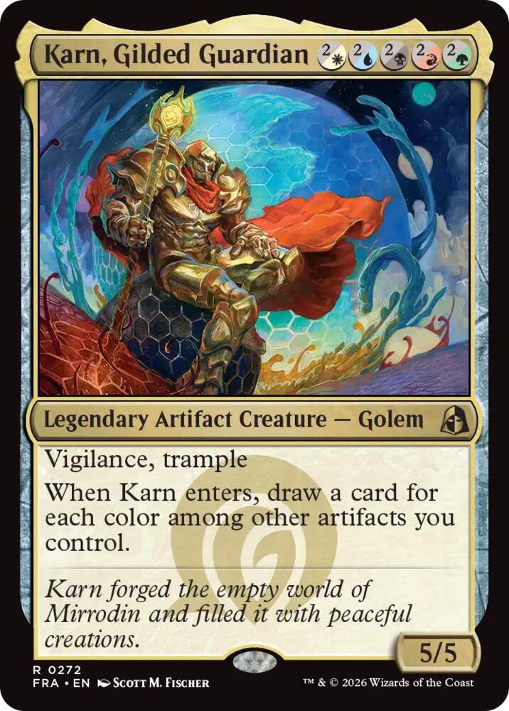 Karn, Gilded Guardian (272) [Reality Fracture]