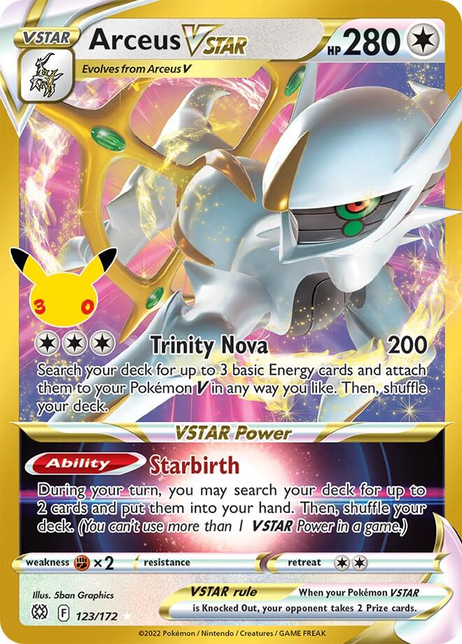 Arceus VSTAR (123/172) [ME: 30th Celebration Classic Collection]