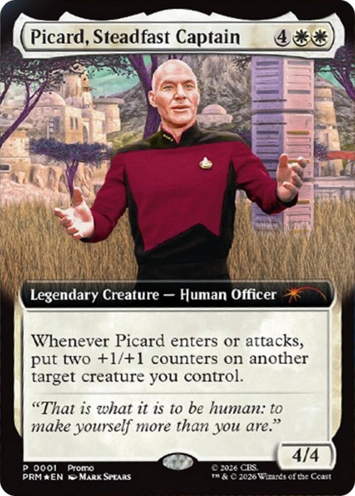 Picard, Steadfast Captain (Extended Art) (1) [Media Promos]