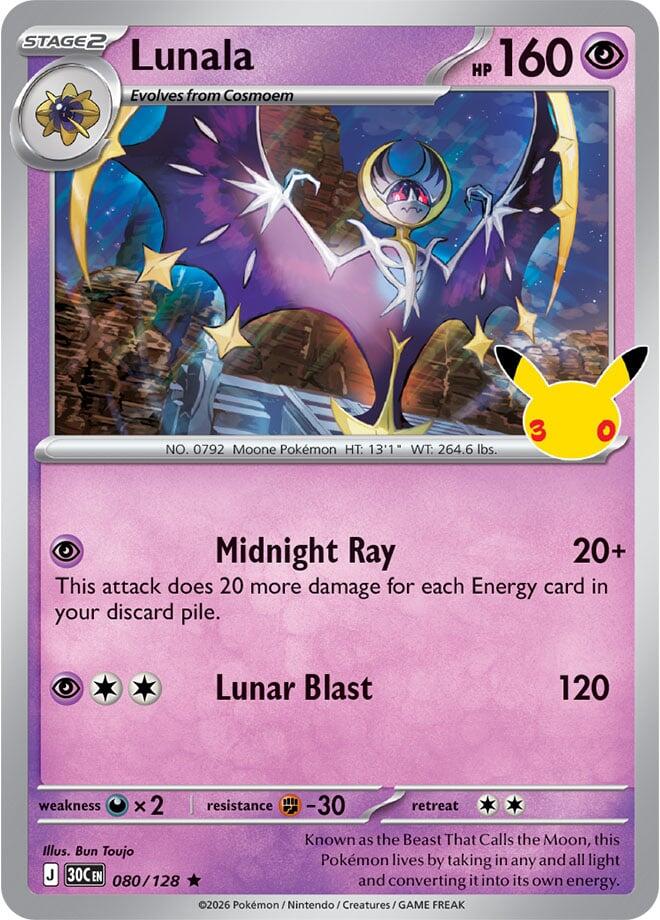 Lunala (080/128) [ME: 30th Celebration]