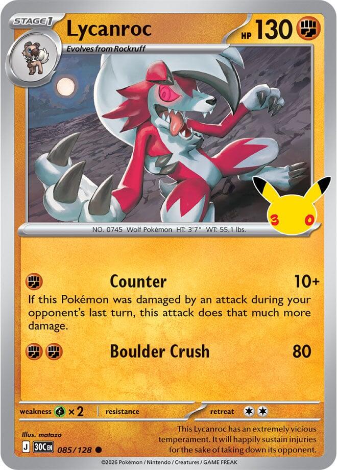 Lycanroc - 085/128 [ME: 30th Celebration]