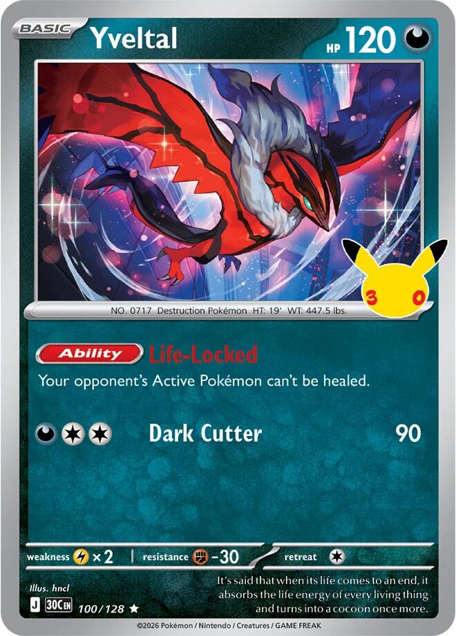 Yveltal (100/128) [ME: 30th Celebration]