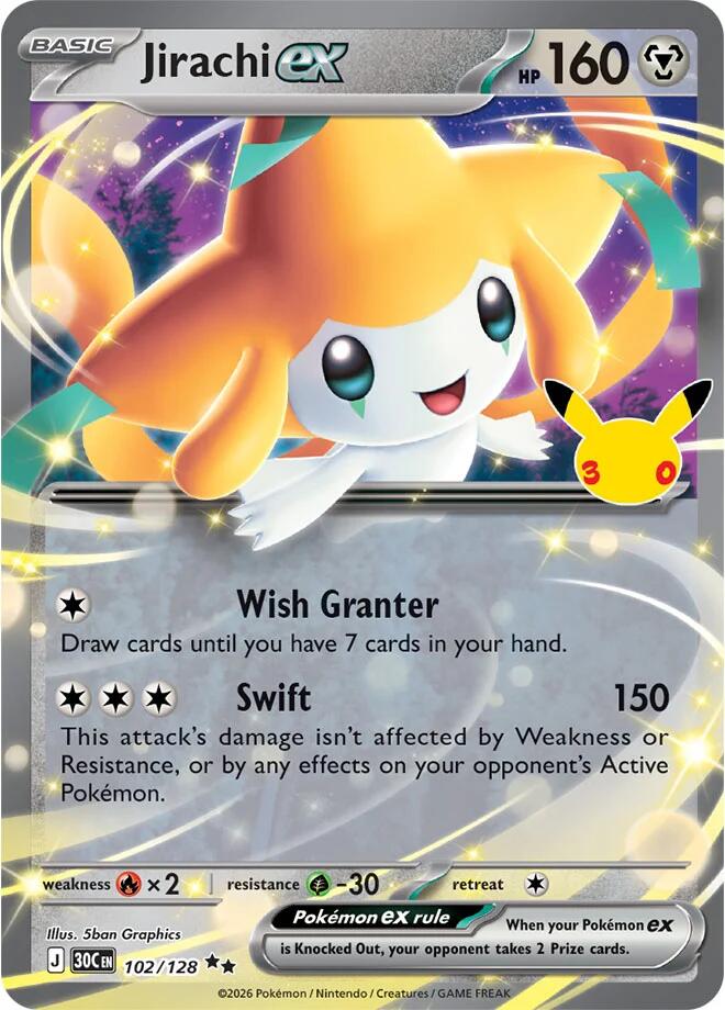 Jirachi ex - 102/128 [ME: 30th Celebration]