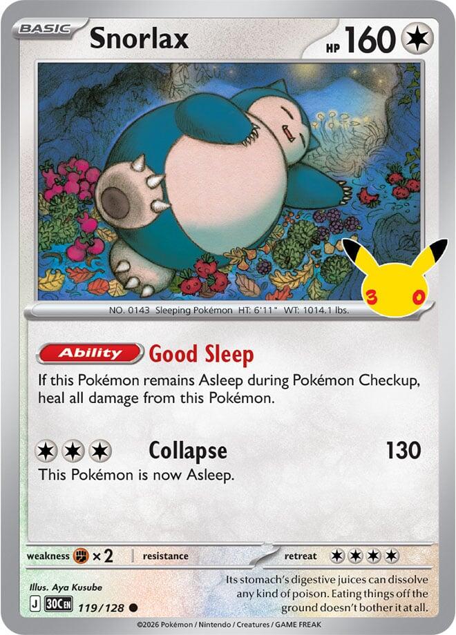 Snorlax (119/128) [ME: 30th Celebration]