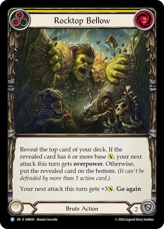 Rocktop Bellow (Yellow) (IAR045) [Usurp the Shadow Throne]