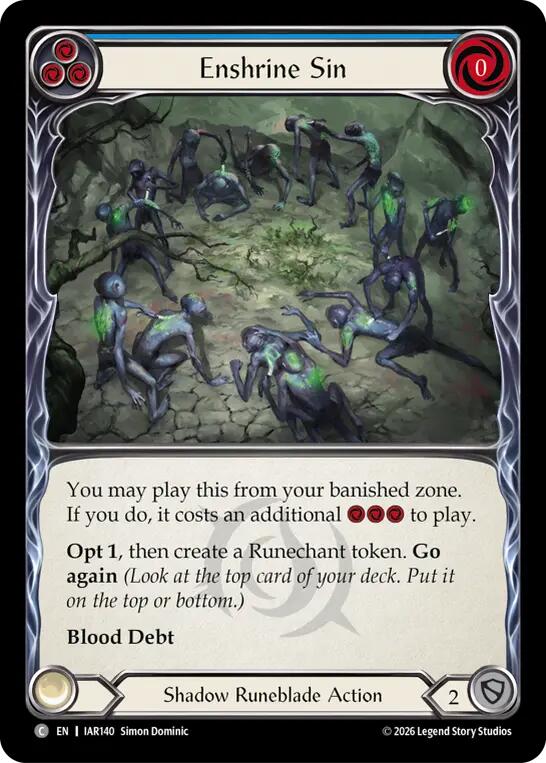 Enshrine Sin (Blue) (IAR140) [Usurp the Shadow Throne]