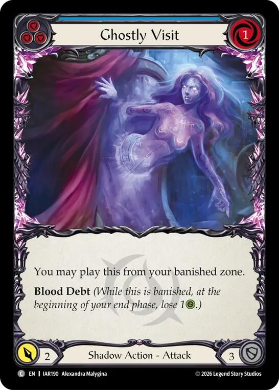 Ghostly Visit (Blue) (IAR190) [Usurp the Shadow Throne]