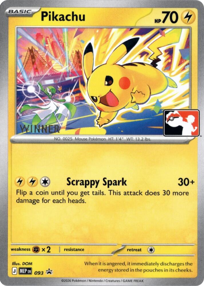 Pikachu - 093 (Winner) [ME: Mega Evolution Promo]