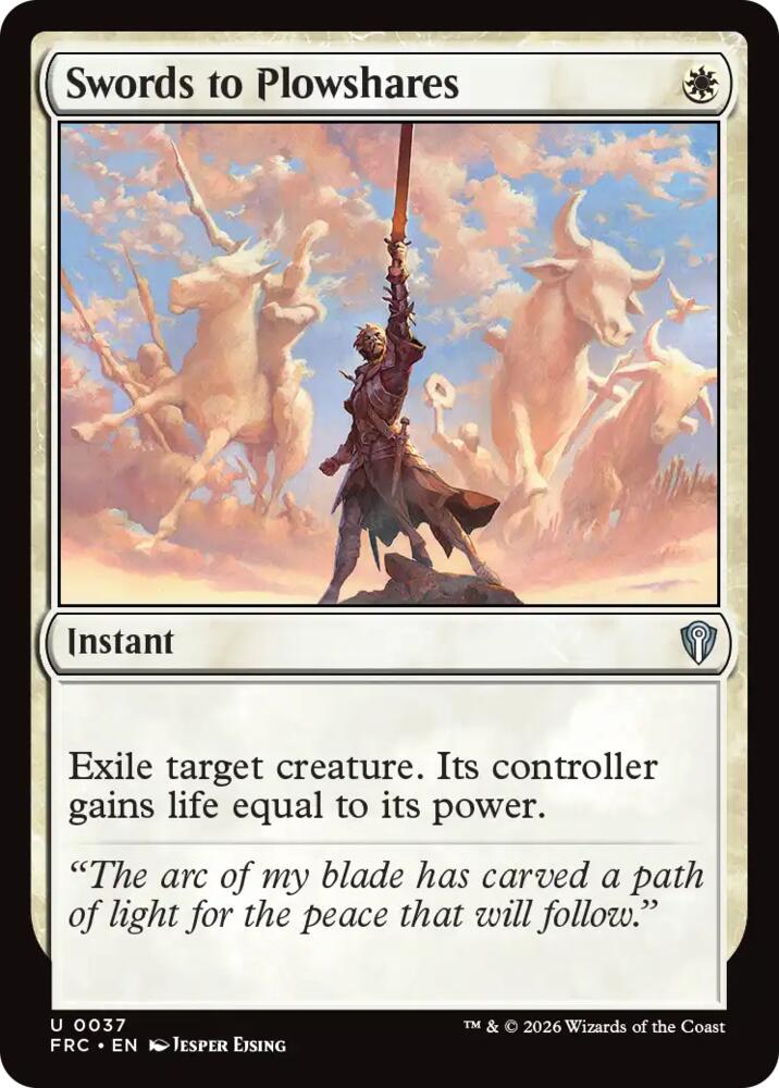 Swords to Plowshares (37) [Reality Fracture Commander]