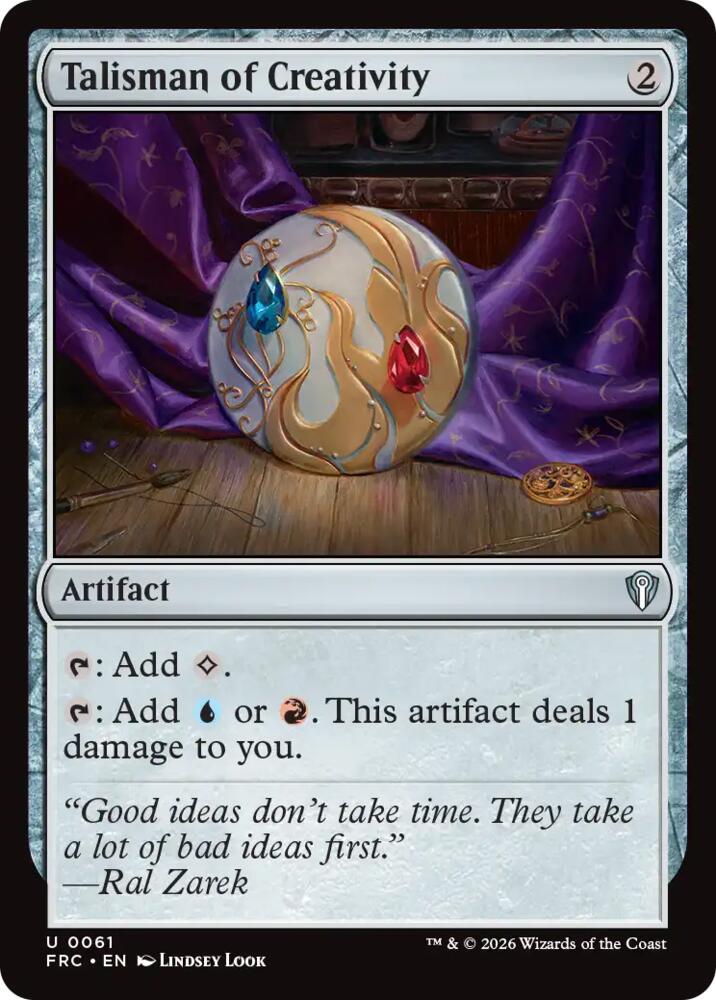 Talisman of Creativity (61) [Reality Fracture Commander]