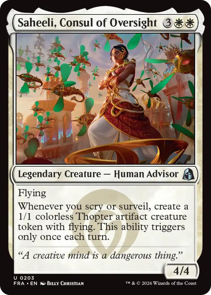 Saheeli, Consul of Oversight (203) [Reality Fracture]