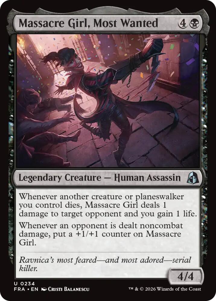 Massacre Girl, Most Wanted (234) [Reality Fracture]