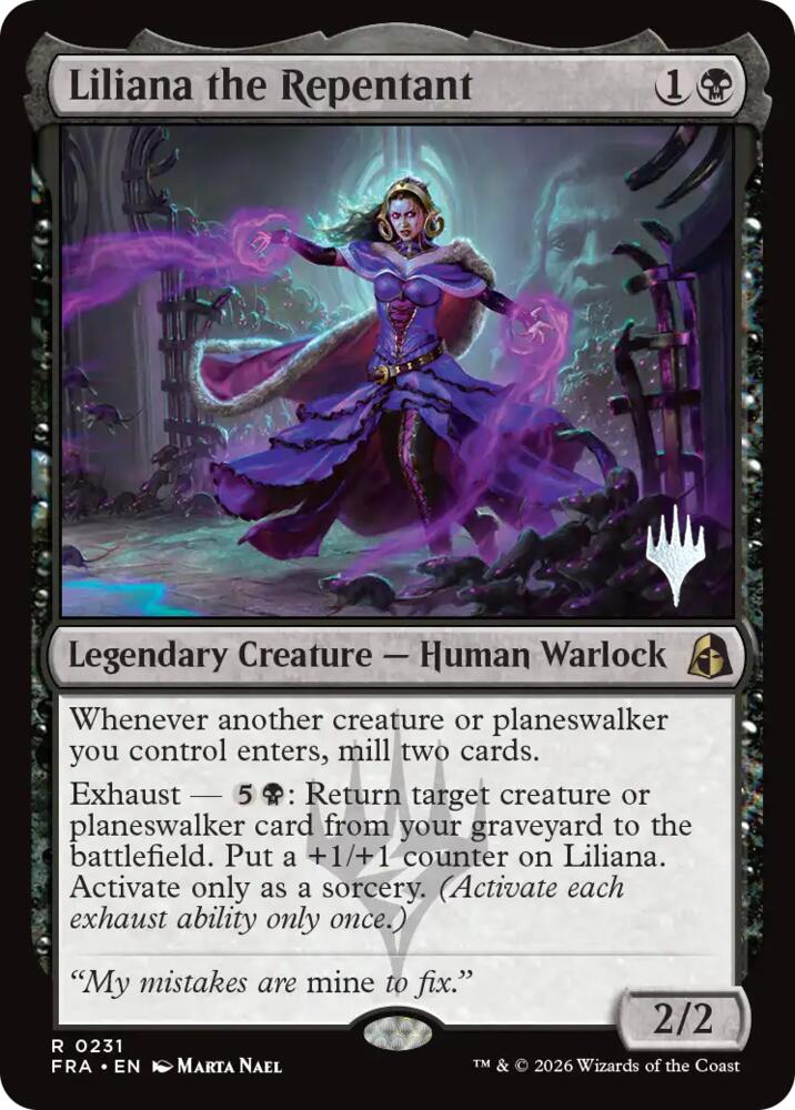 Liliana the Repentant (231) [Reality Fracture Promos]