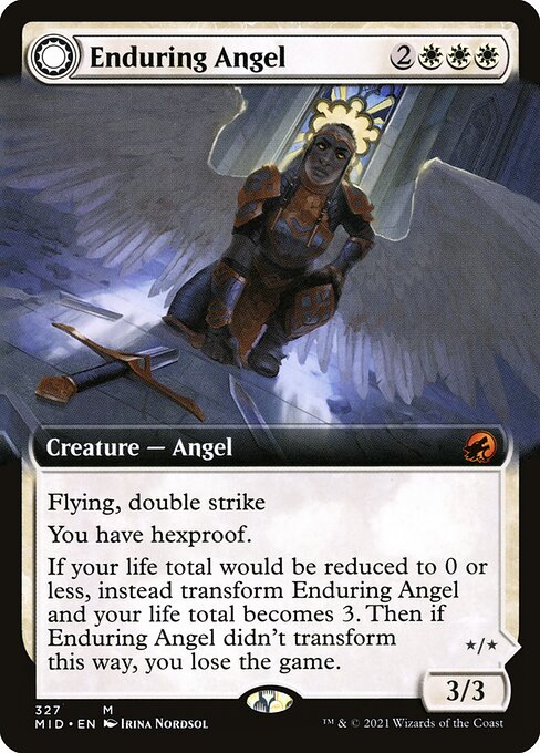 Enduring Angel // Angelic Enforcer (327) [Innistrad: Midnight Hunt] [Extended Art]