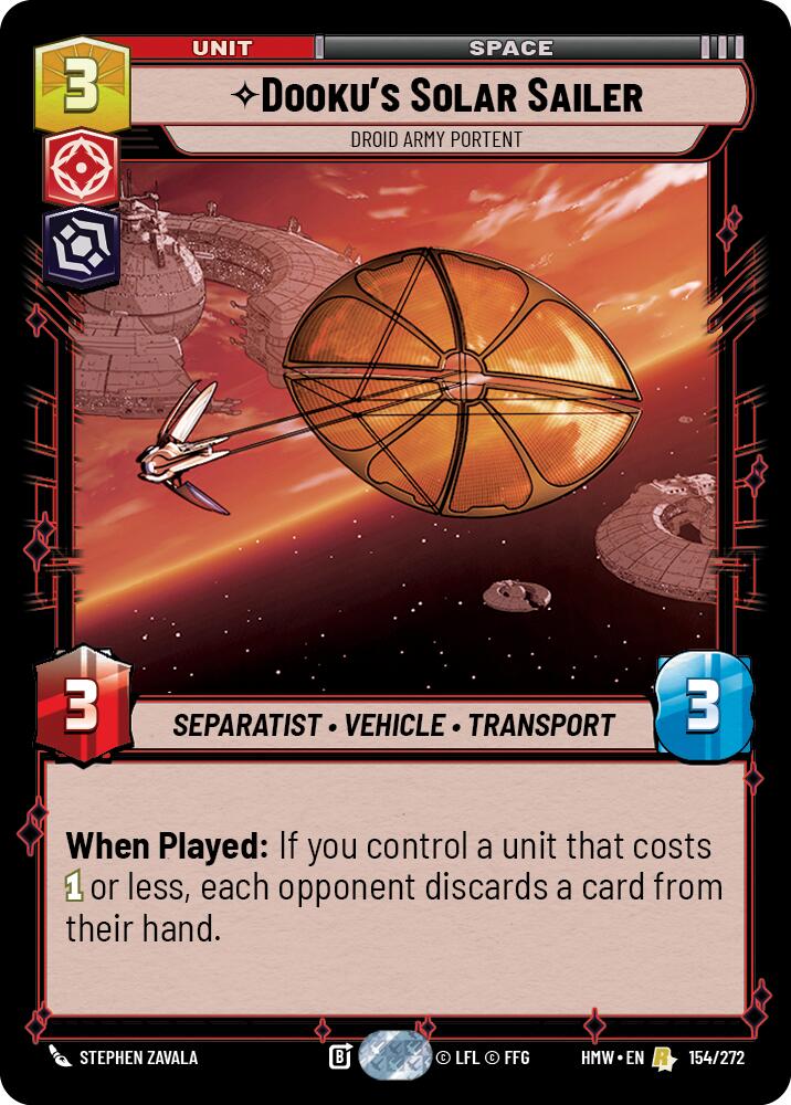 Dooku's Solar Sailer - Droid Army Portent (154/272) [Homeworlds]