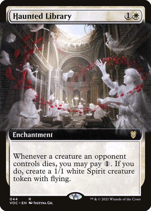 Haunted Library (44) [Crimson Vow Commander] [Extended Art]