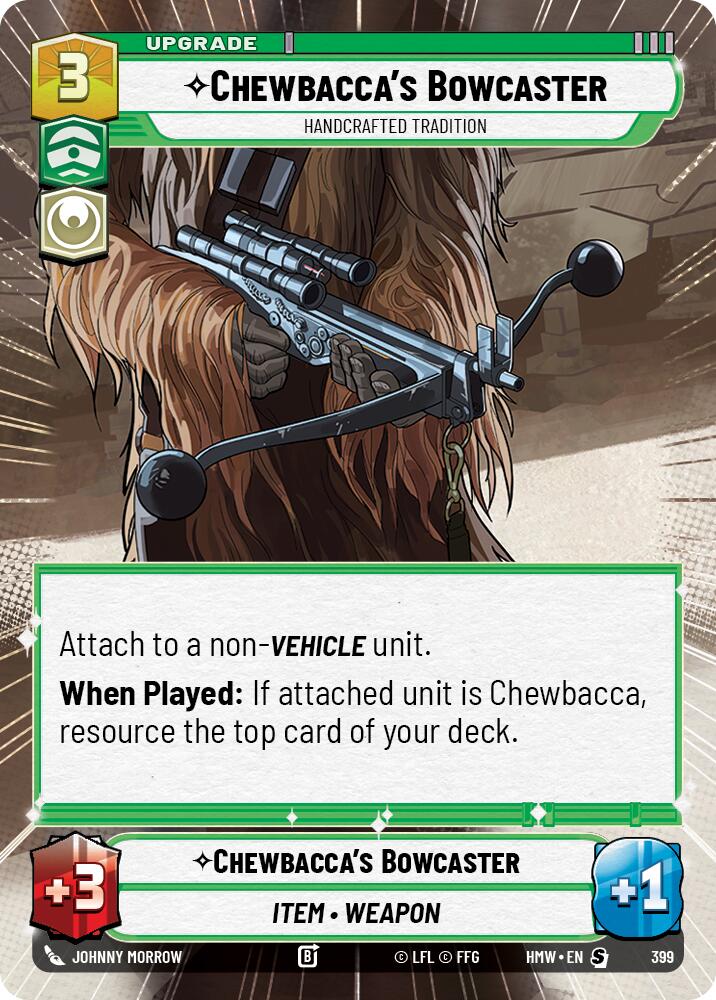 Chewbacca's Bowcaster - Handcrafted Tradition (Hyperspace) (399) [Homeworlds]