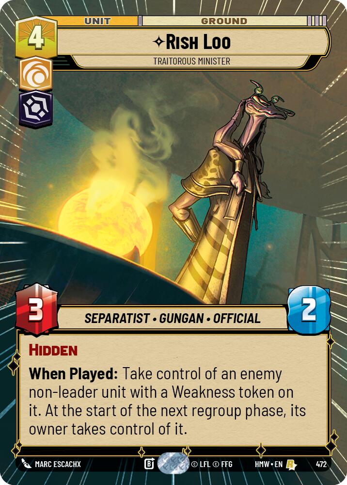 Rish Loo - Traitorous Minister (Hyperspace) (472) [Homeworlds]