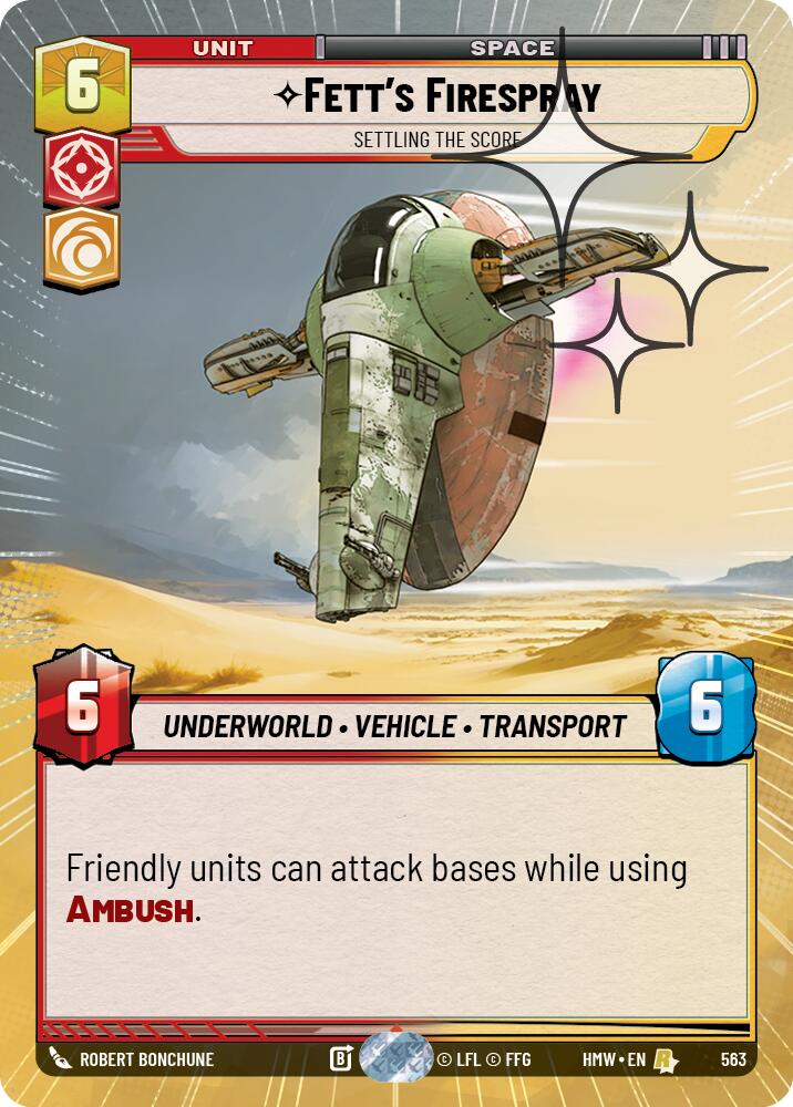 Fett's Firespray - Settling the Score (Hyperspace Foil) (563) [Homeworlds]