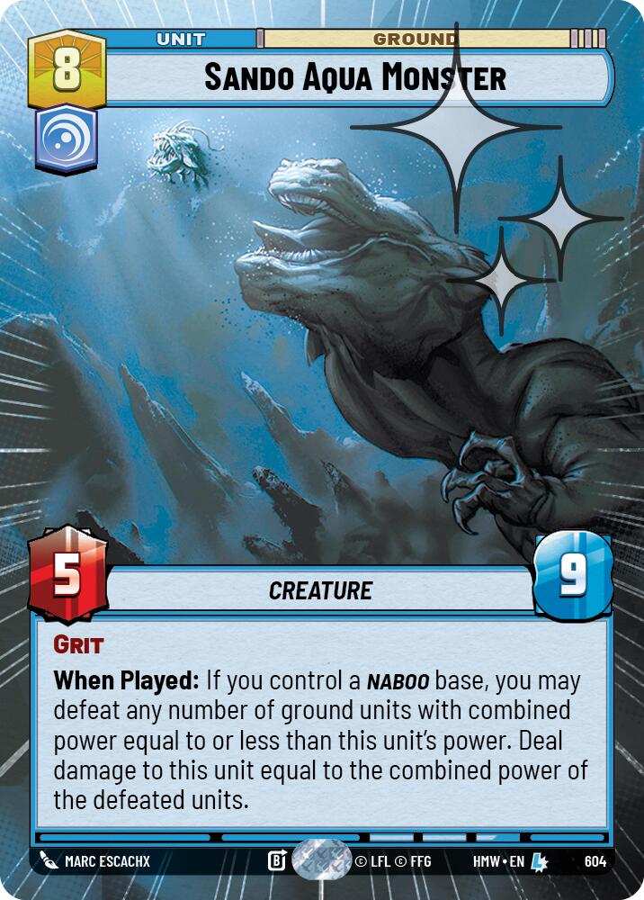 Sando Aqua Monster (Hyperspace Foil) (604) [Homeworlds]
