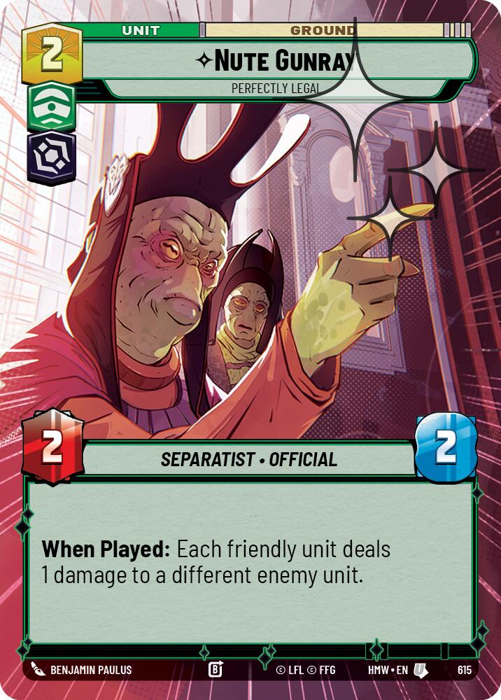 Nute Gunray - Perfectly Legal (Hyperspace Foil) (615) [Homeworlds]