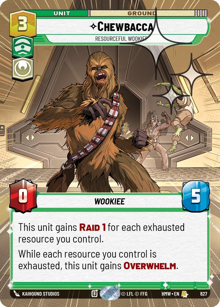 Chewbacca - Resourceful Wookiee (Hyperspace Foil) (627) [Homeworlds]