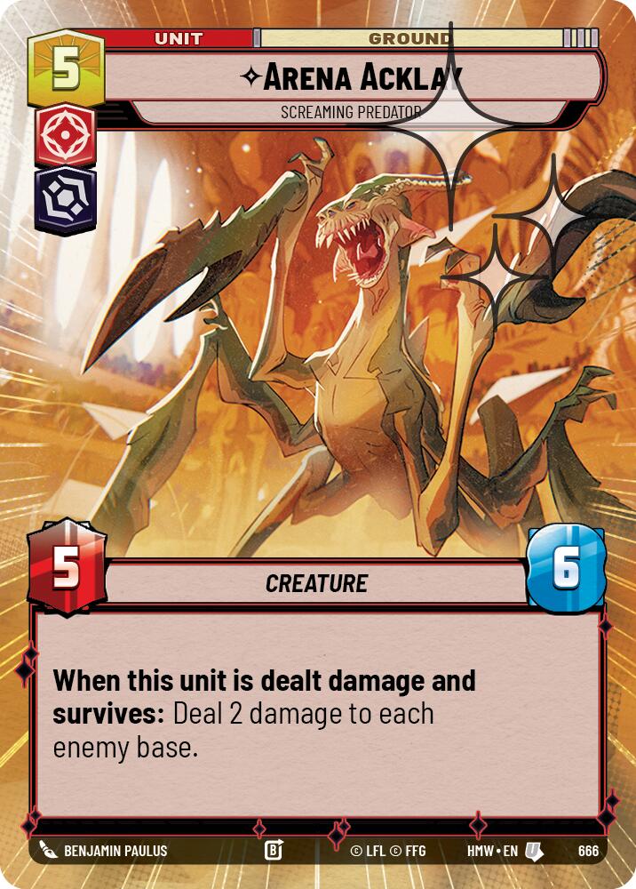 Arena Acklay - Screaming Predator (Hyperspace Foil) (666) [Homeworlds]